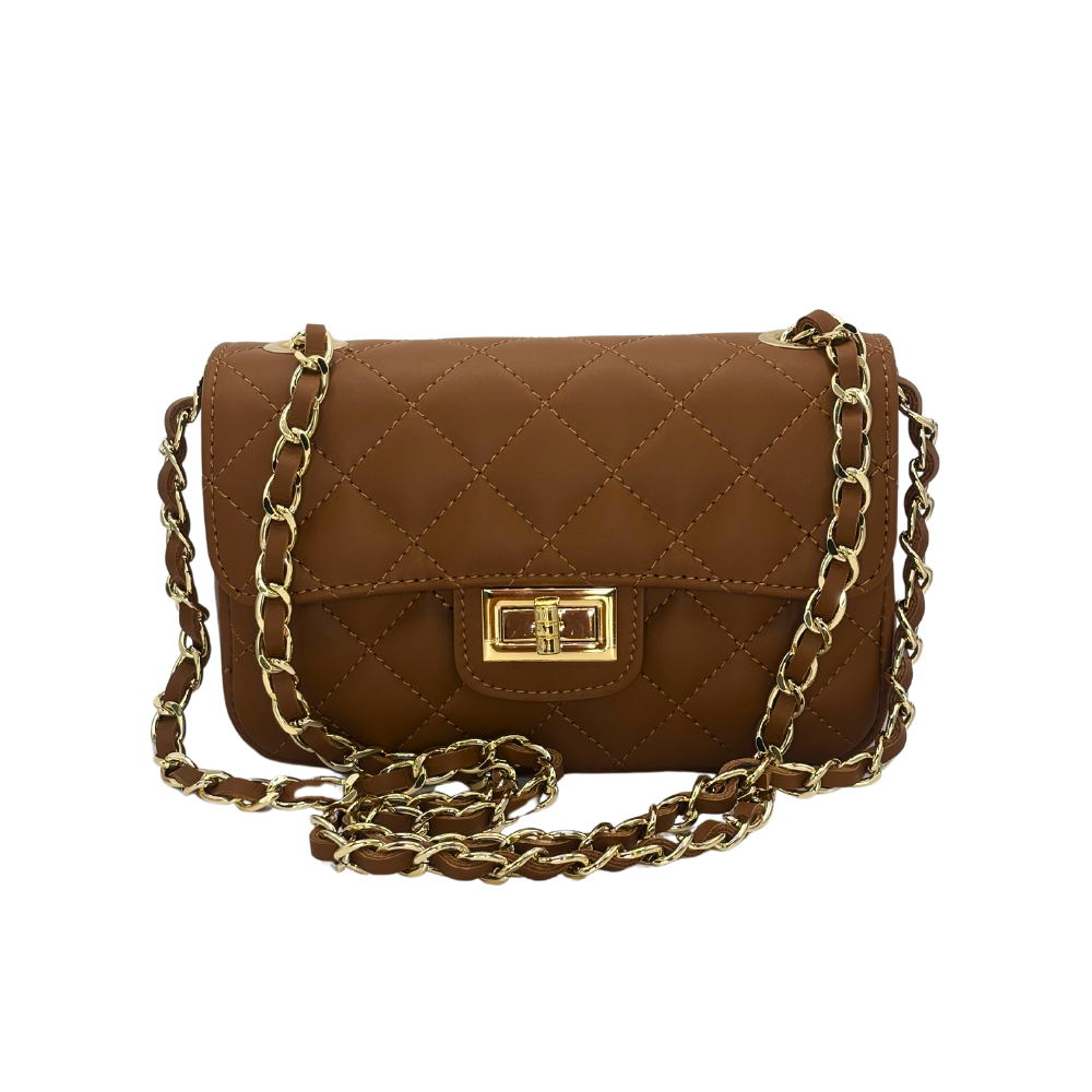CM Mini Kelly Flap, Personalised Bag, in Tan Leather