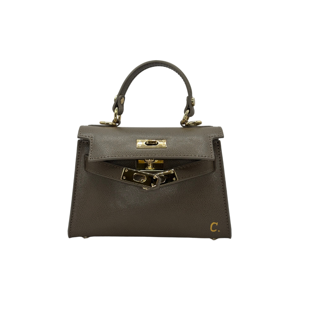 CM Mini Mila, Personalised Bag, in Taupe Leather