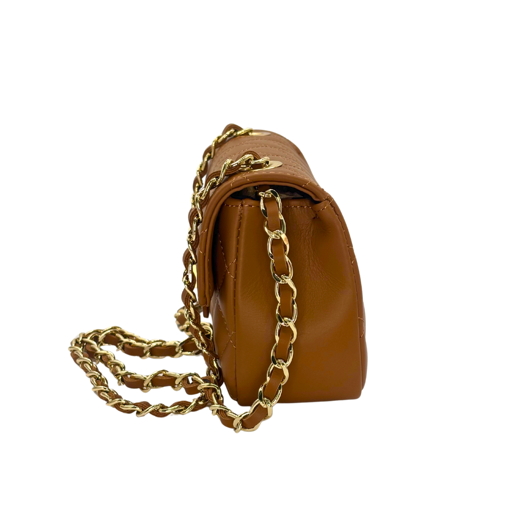 CM Mini Kelly Flap, Personalised Bag, in Tan Leather