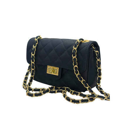 CM Mini Kelly Flap, Personalised Bag, in Navy Leather