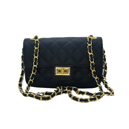 CM Mini Kelly Flap, Personalised Bag, in Navy Leather