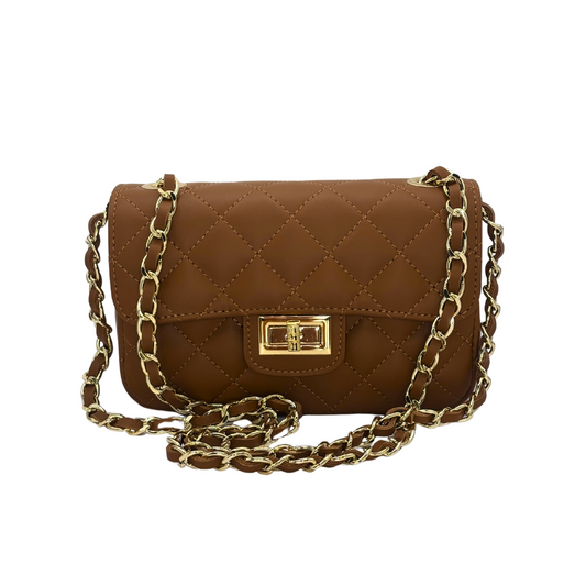 CM Mini Kelly Flap, Personalised Bag, in Tan Leather