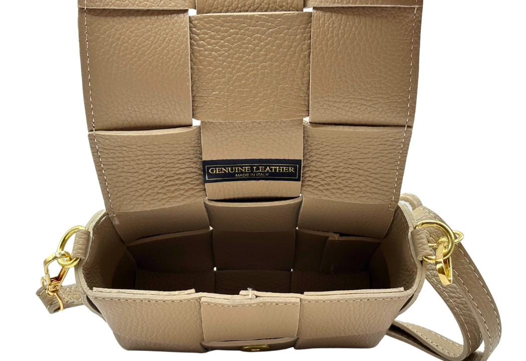 CM Mini Samantha, Personalised Bag, in Beige Leather