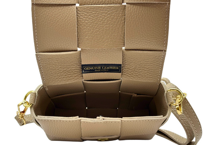 CM Mini Samantha, Personalised Bag, in Beige Leather