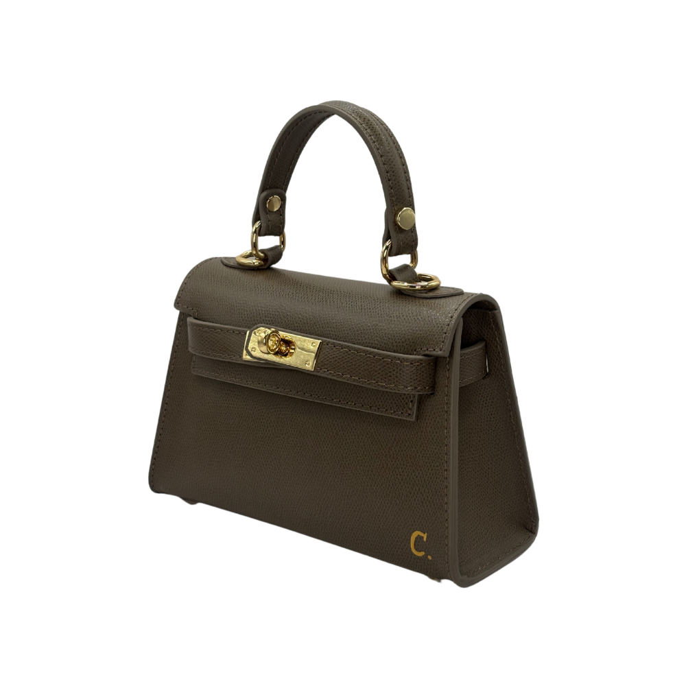 CM Mini Mila, Personalised Bag, in Taupe Leather