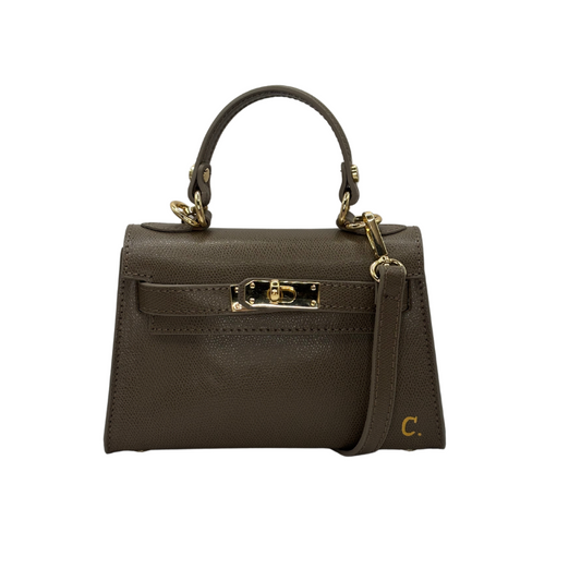 CM Mini Mila, Personalised Bag, in Taupe Leather