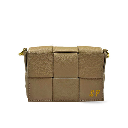 CM Mini Samantha, Personalised Bag, in Beige Leather