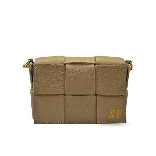 CM Mini Samantha, Personalised Bag, in Beige Leather