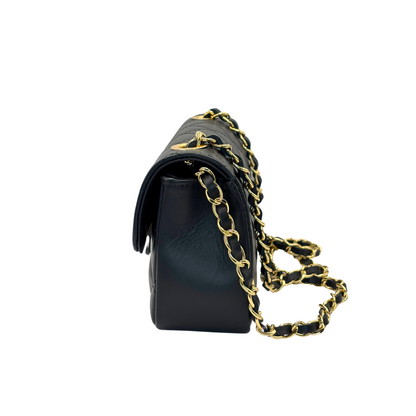 CM Mini Kelly Flap, Personalised Bag, in Black Leather