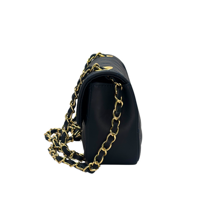 CM Mini Kelly Flap, Personalised Bag, in Navy Leather